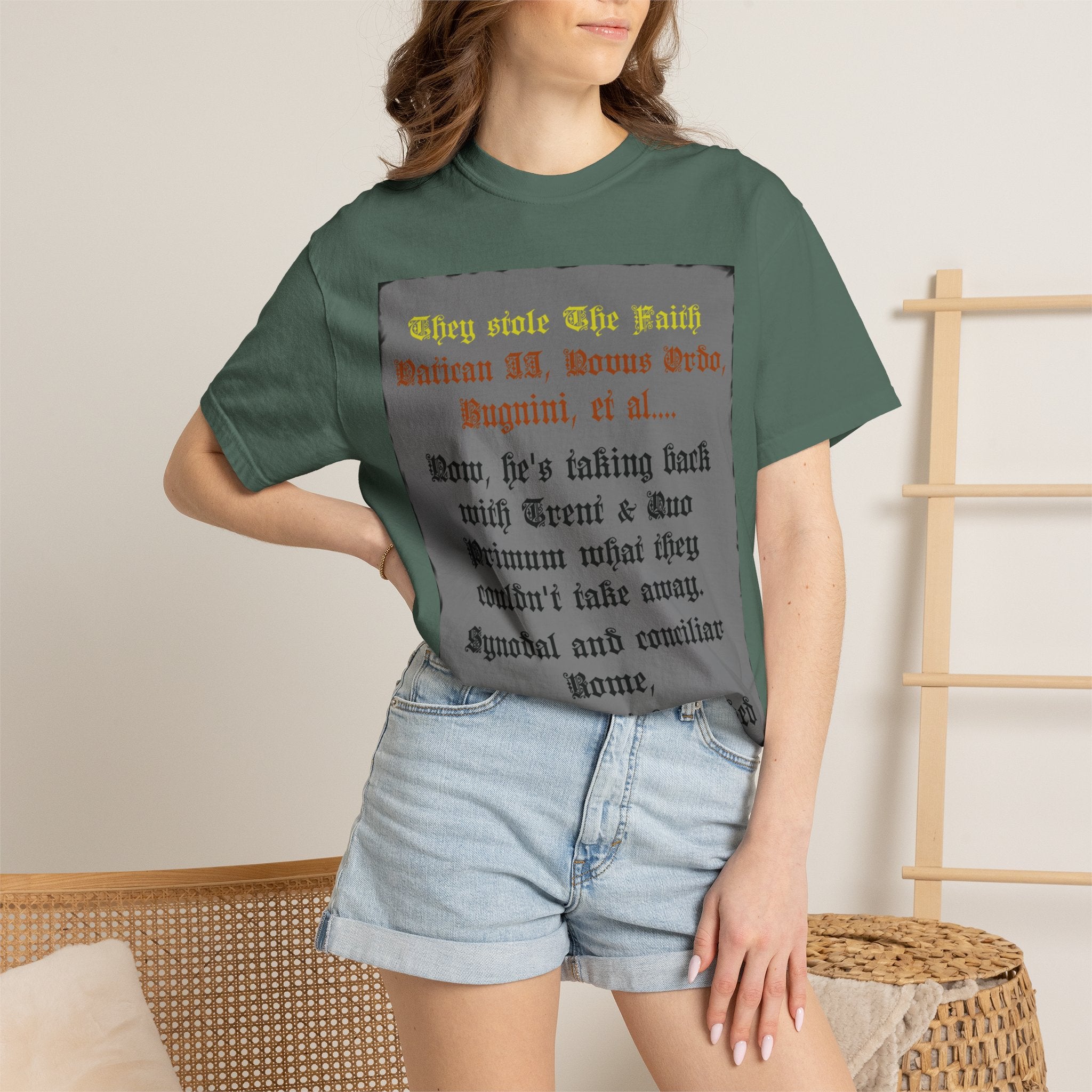 Traditional Latin T-shirt — "Taking Back Trent & Quo Primum"