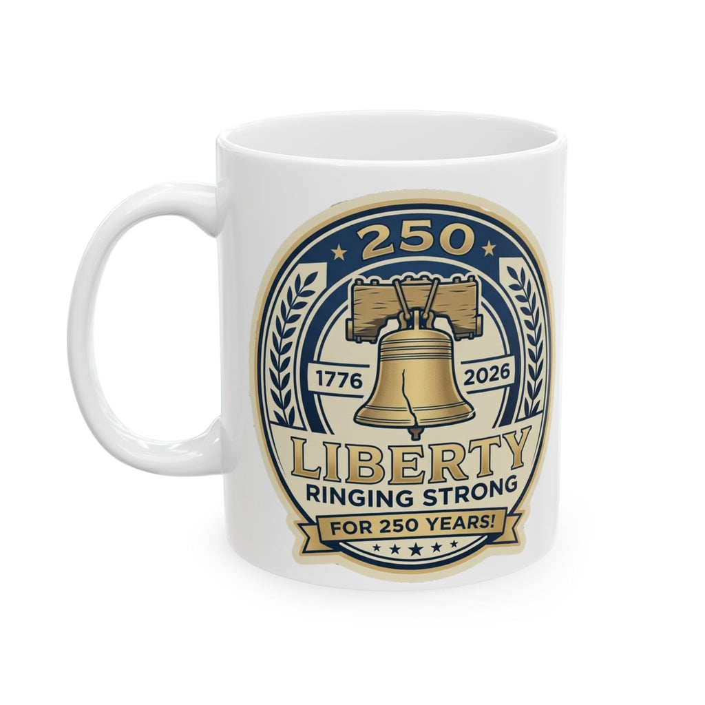 Liberty Seal Ceramic Mug – Vintage Patriotic Emblem Coffee Cup (11oz, 15oz)