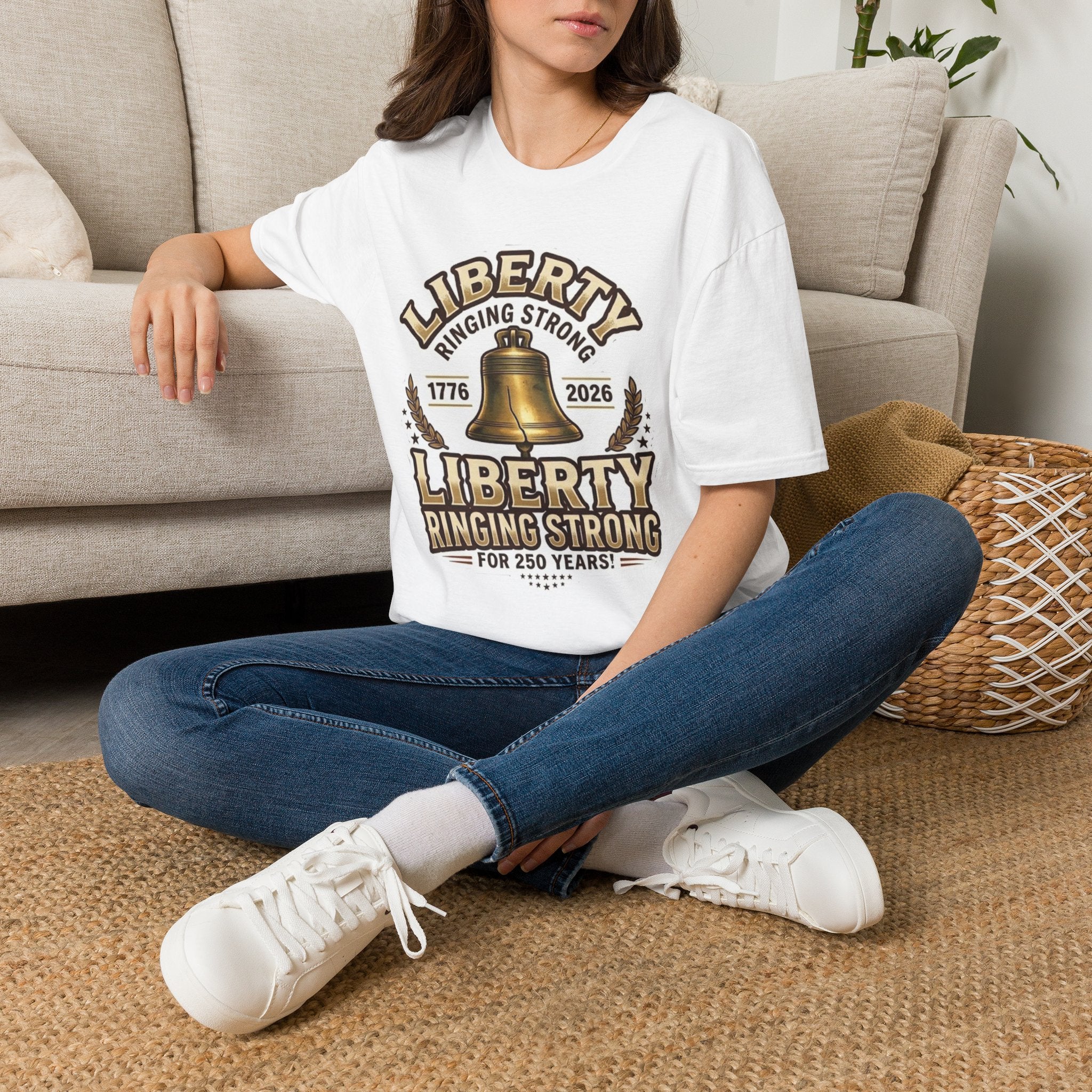 Liberty Ringing Strong 250 Years T-Shirt — USA Anniversary Tee