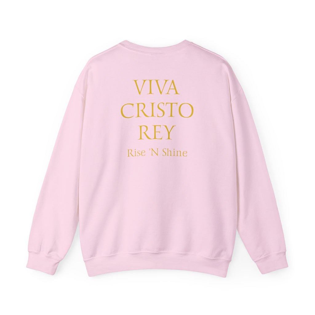 Christian Knight Crewneck Sweatshirt — 'Amen' Sunrise Prayer Battlefield Design