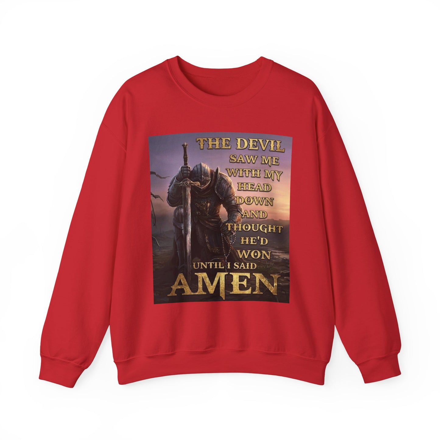 Be The Knight Crewneck Sweatshirt — Dawn Battlefield Survivor Design