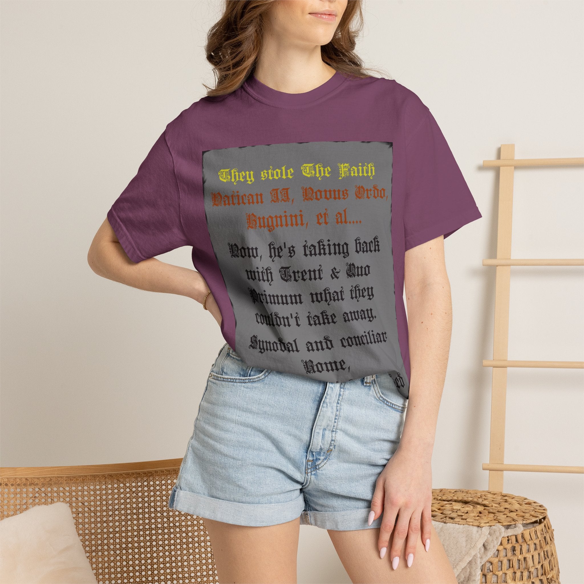 Traditional Latin T-shirt — "Taking Back Trent & Quo Primum"