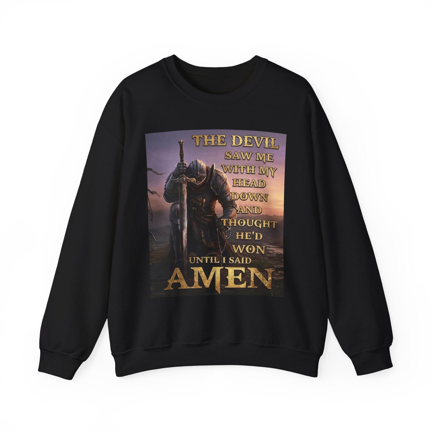 Be The Knight Crewneck Sweatshirt — Dawn Battlefield Survivor Design