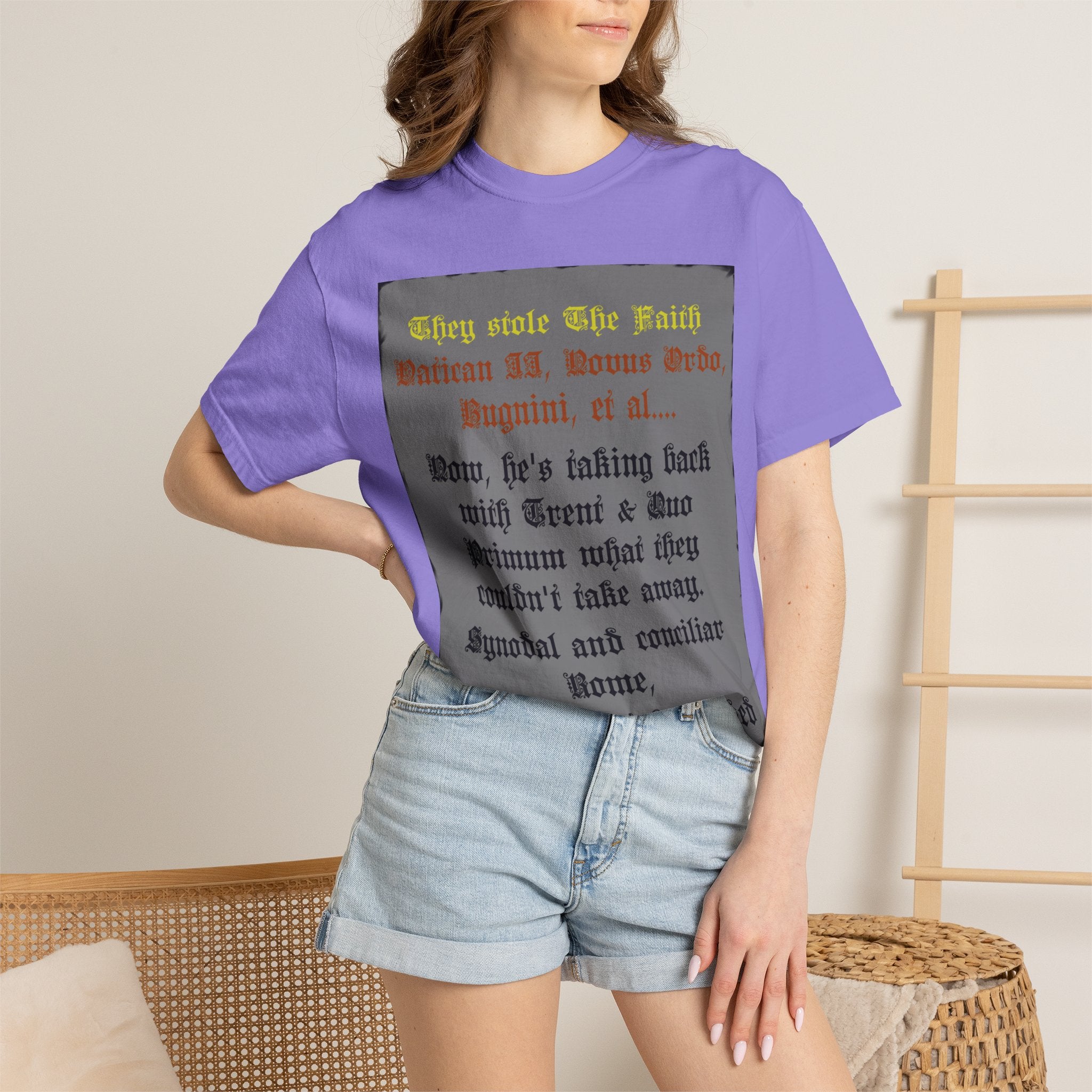 Traditional Latin T-shirt — "Taking Back Trent & Quo Primum"