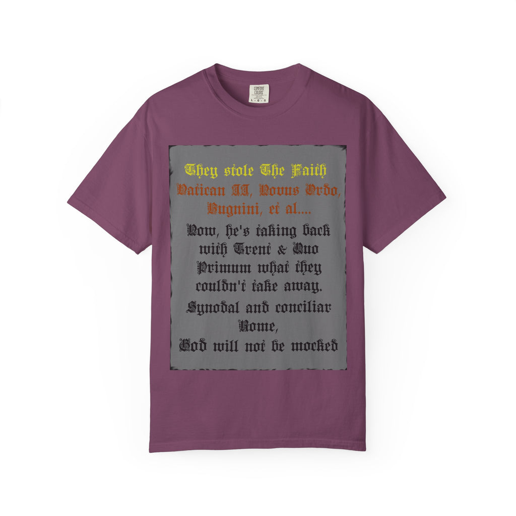Traditional Latin T-shirt — "Taking Back Trent & Quo Primum"
