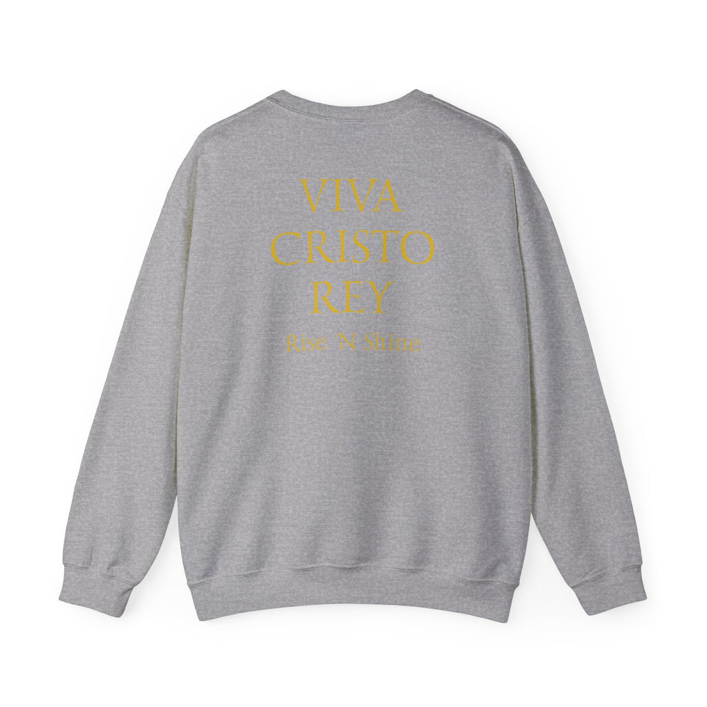 Christian Knight Crewneck Sweatshirt — 'Amen' Sunrise Prayer Battlefield Design