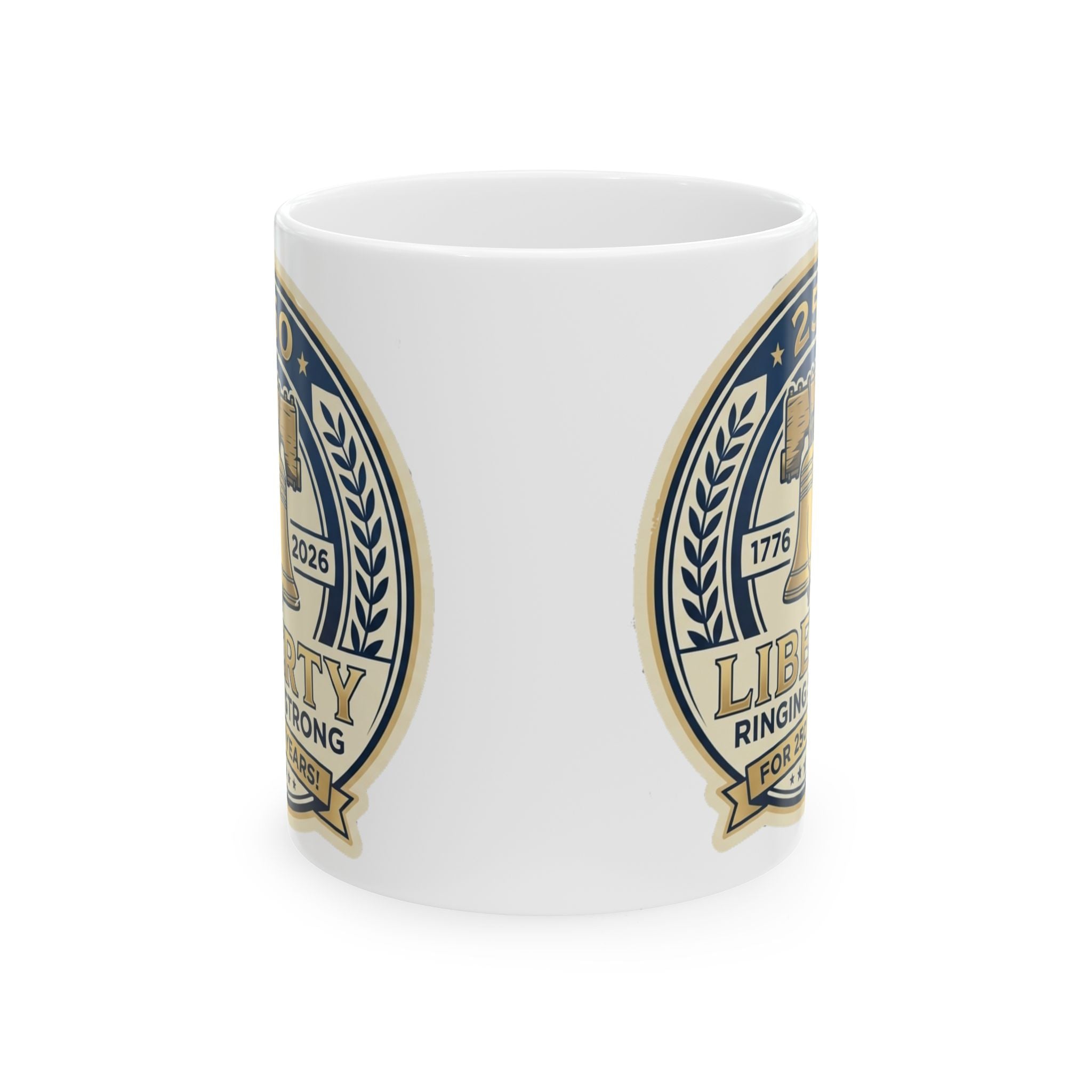 Liberty Seal Ceramic Mug – Vintage Patriotic Emblem Coffee Cup (11oz, 15oz)