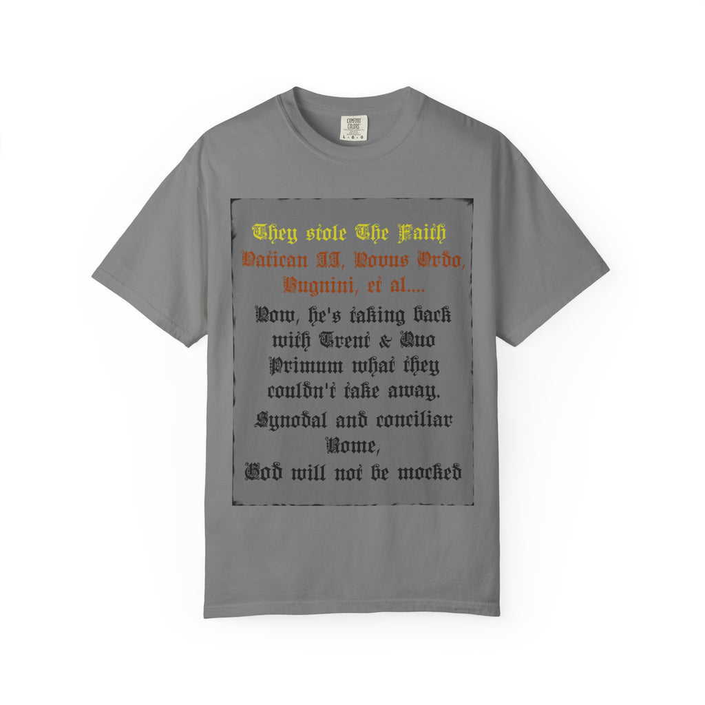 Traditional Latin T-shirt — "Taking Back Trent & Quo Primum"