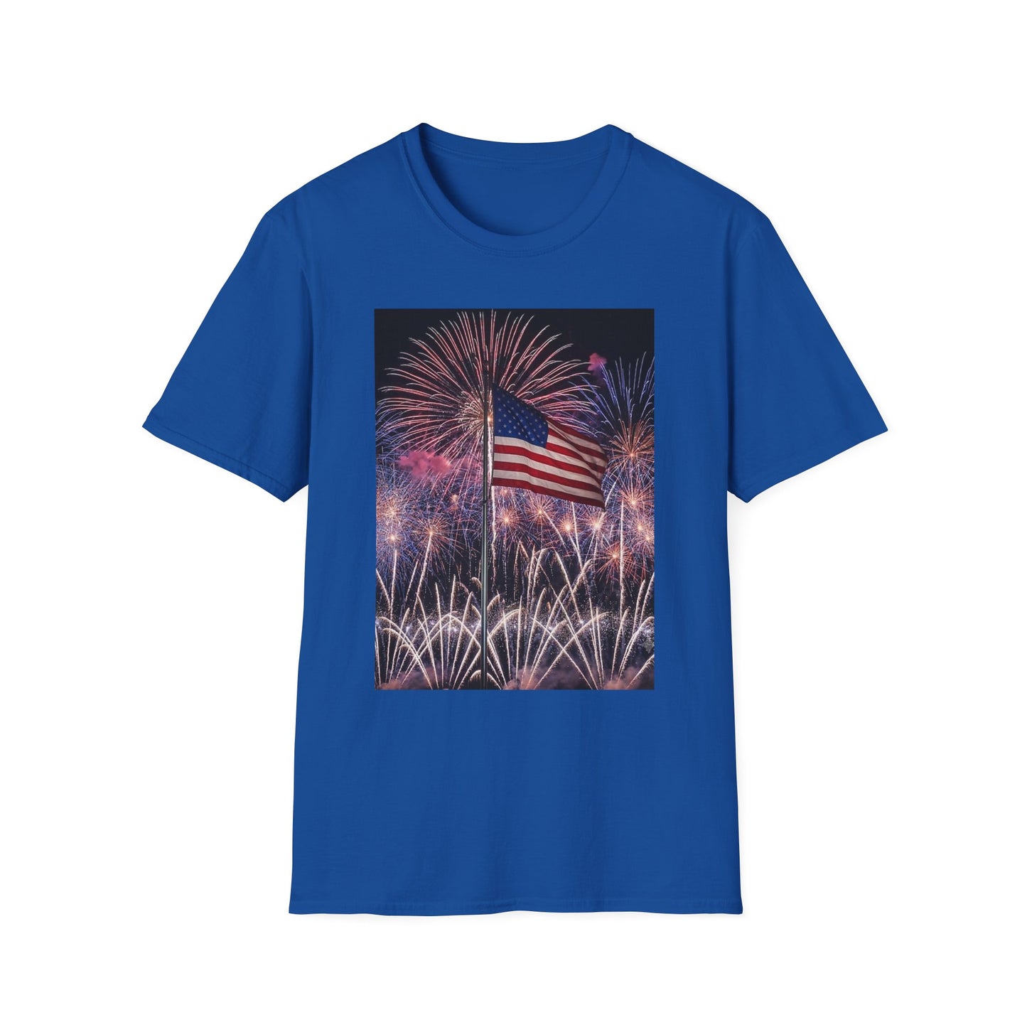 American Flag Fireworks T-Shirt — Patriotic 4th of July Tee