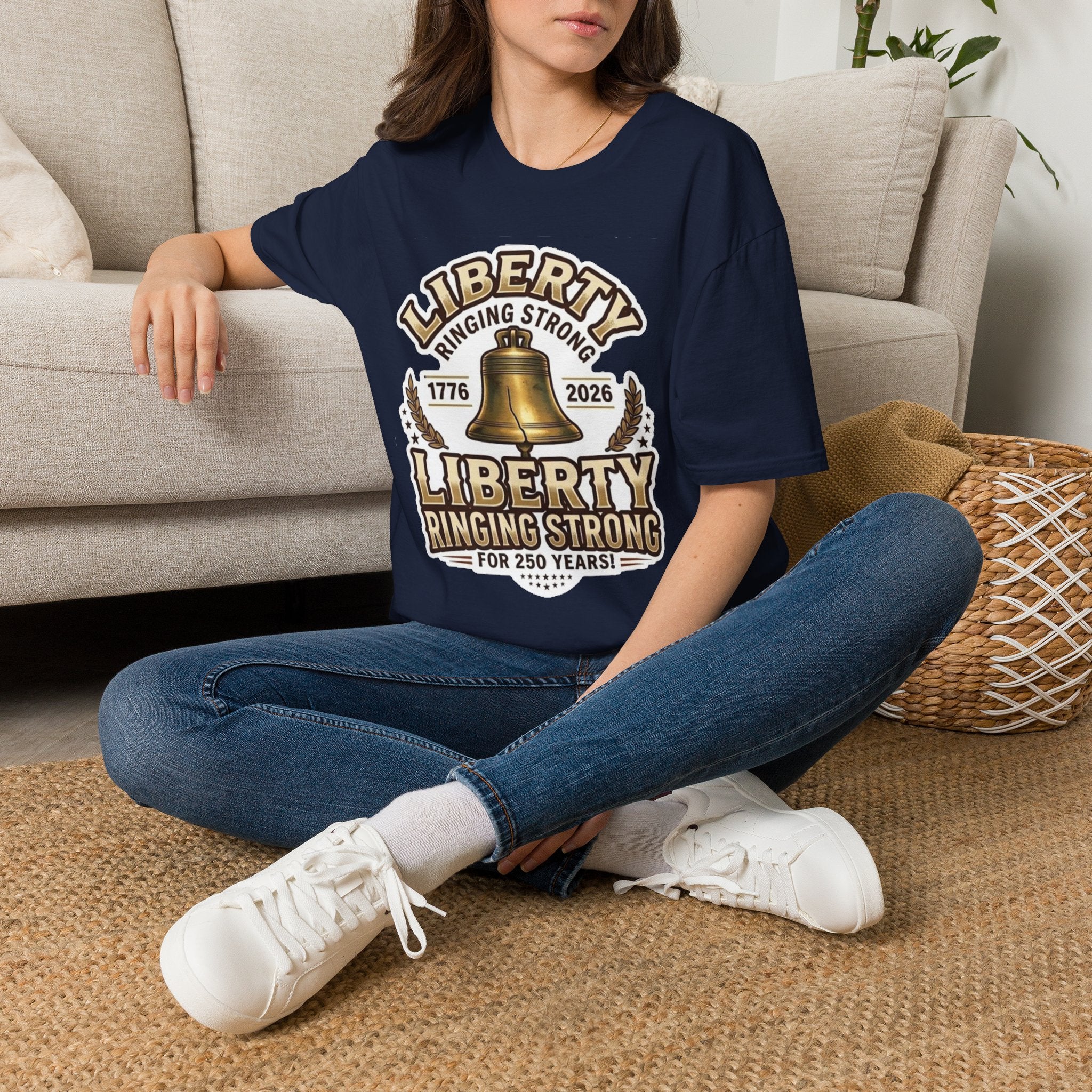 Liberty Ringing Strong 250 Years T-Shirt — USA Anniversary Tee