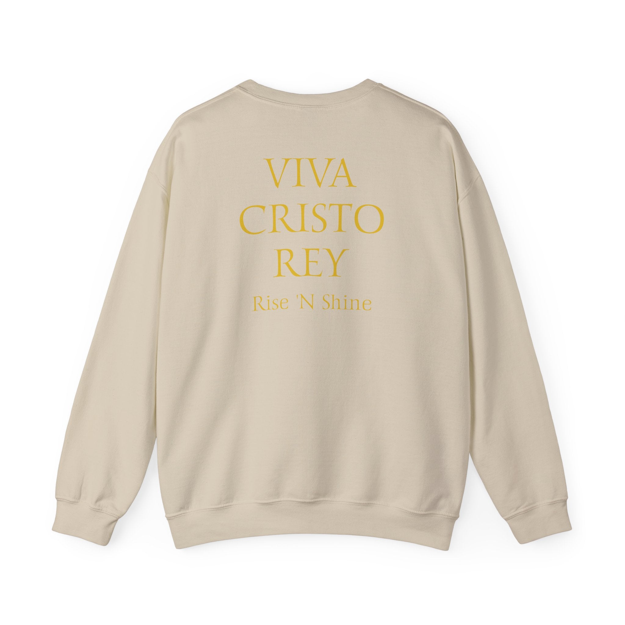 Christian Knight Crewneck Sweatshirt — 'Amen' Sunrise Prayer Battlefield Design