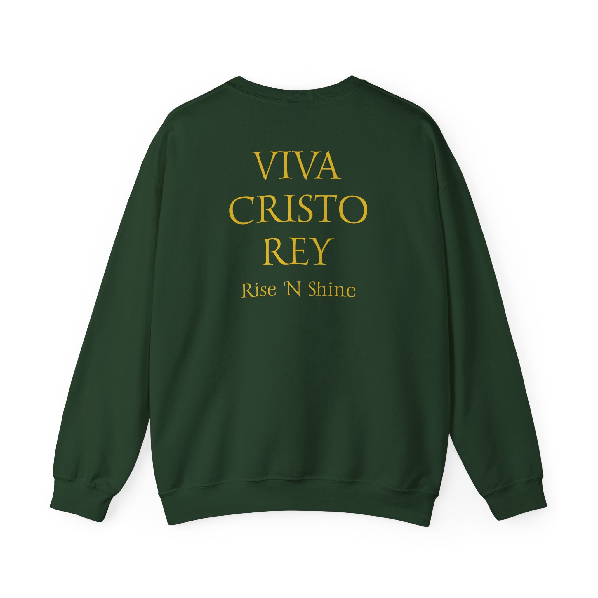 Christian Knight Crewneck Sweatshirt — 'Amen' Sunrise Prayer Battlefield Design