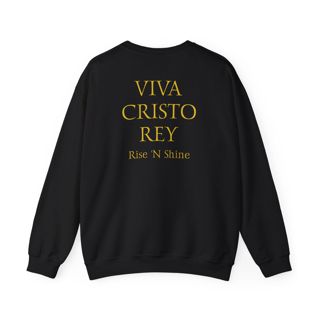 Christian Knight Crewneck Sweatshirt — 'Amen' Sunrise Prayer Battlefield Design