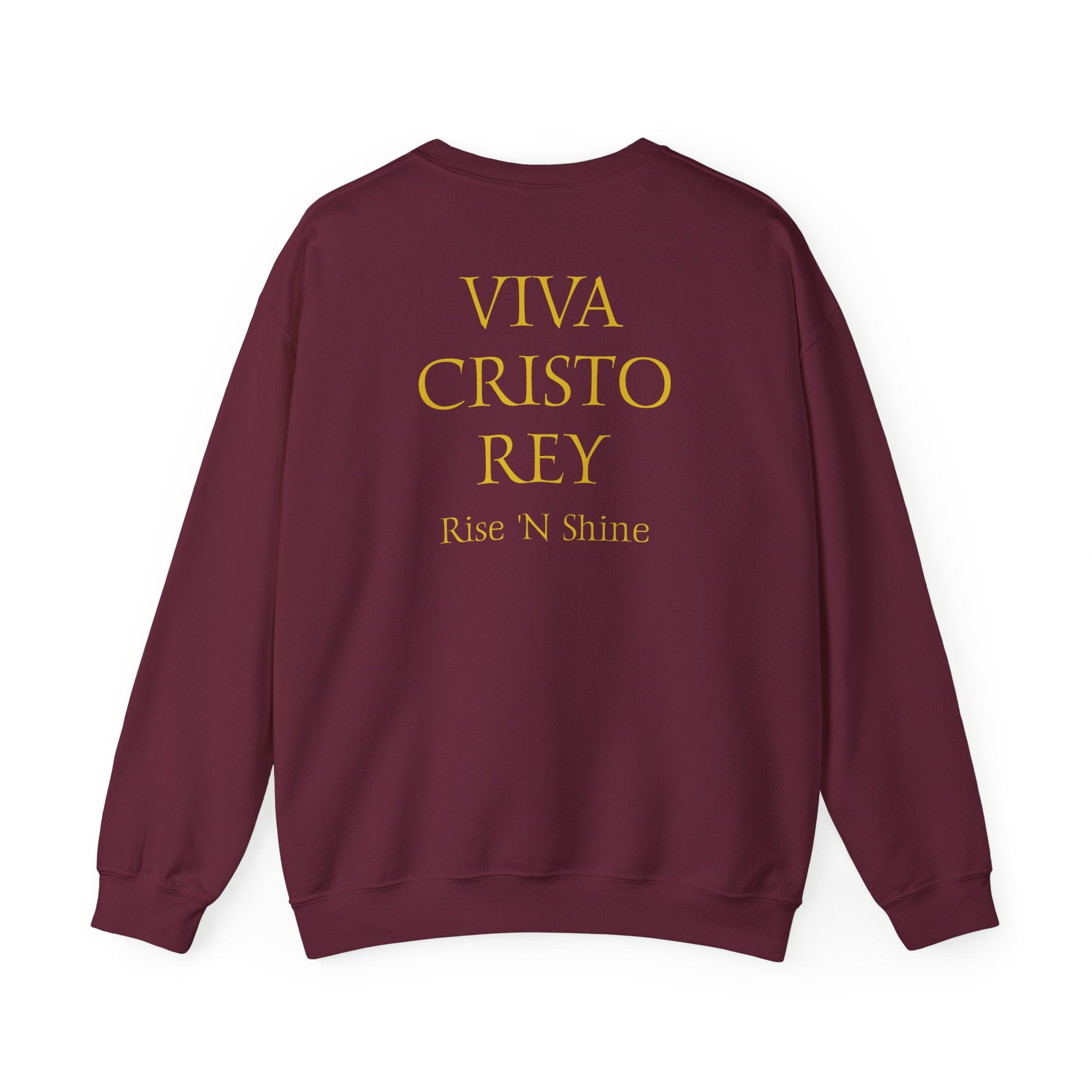 Christian Knight Crewneck Sweatshirt — 'Amen' Sunrise Prayer Battlefield Design