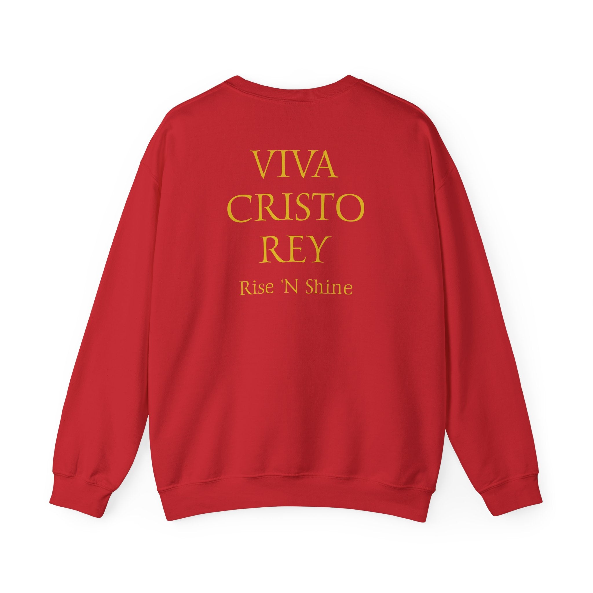 Christian Knight Crewneck Sweatshirt — 'Amen' Sunrise Prayer Battlefield Design