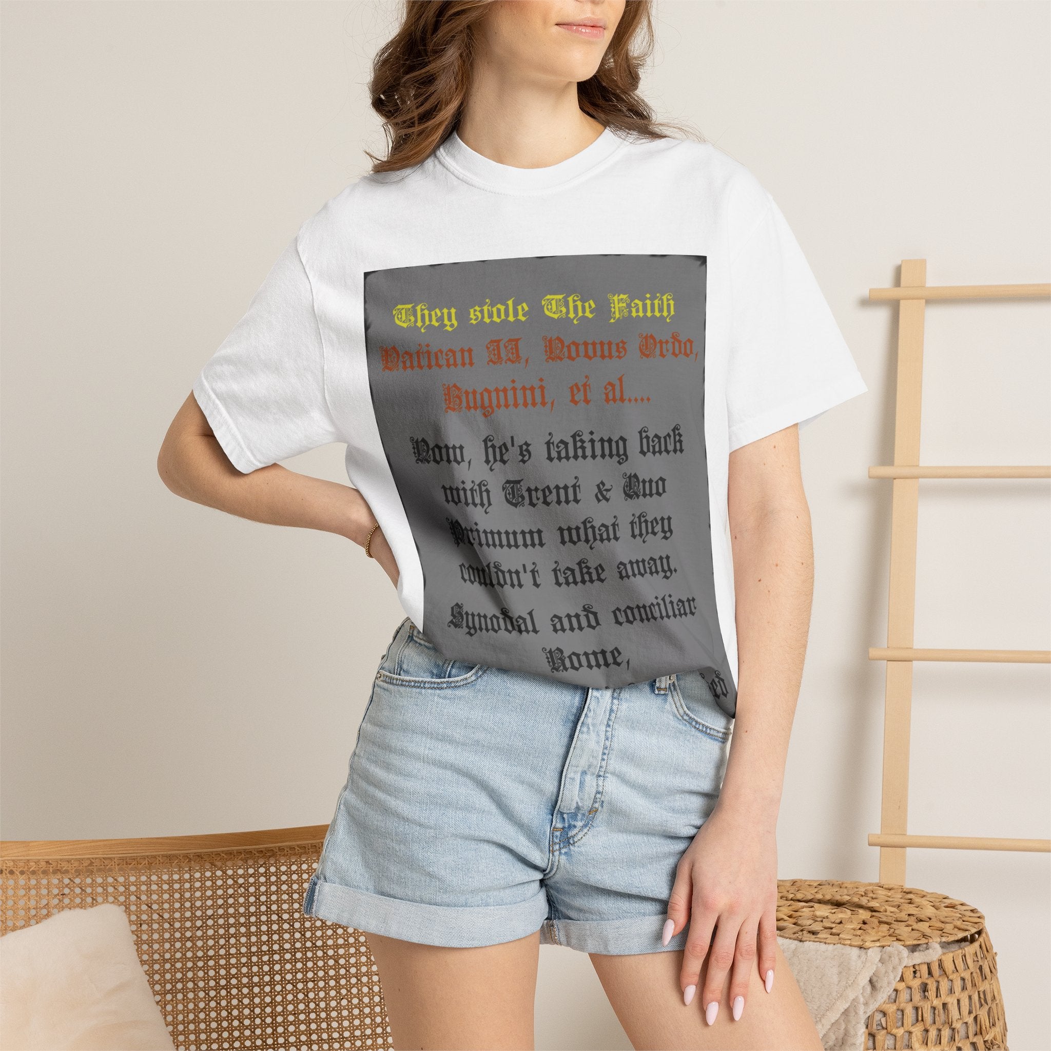 Traditional Latin T-shirt — "Taking Back Trent & Quo Primum"