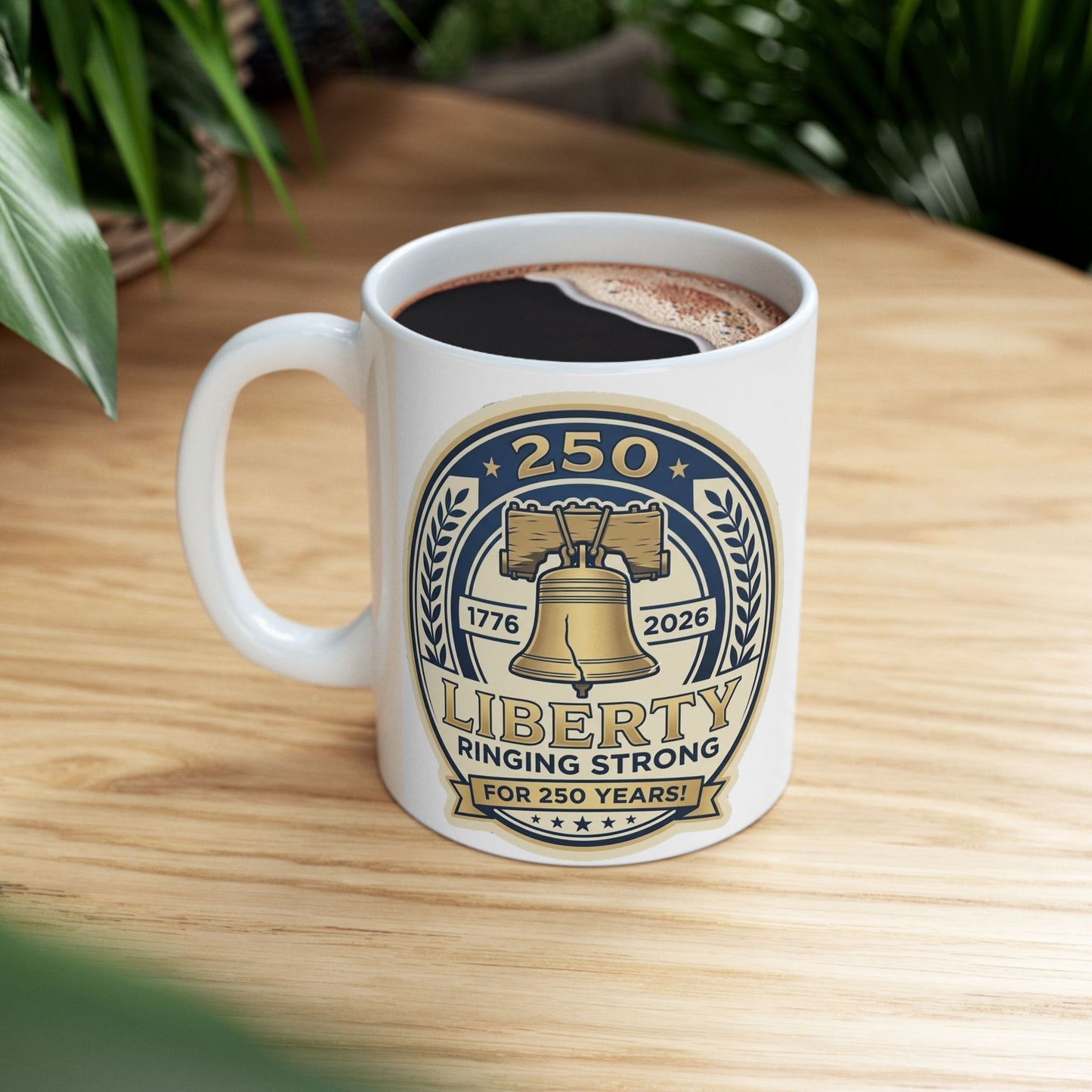 Liberty Seal Ceramic Mug – Vintage Patriotic Emblem Coffee Cup (11oz, 15oz)
