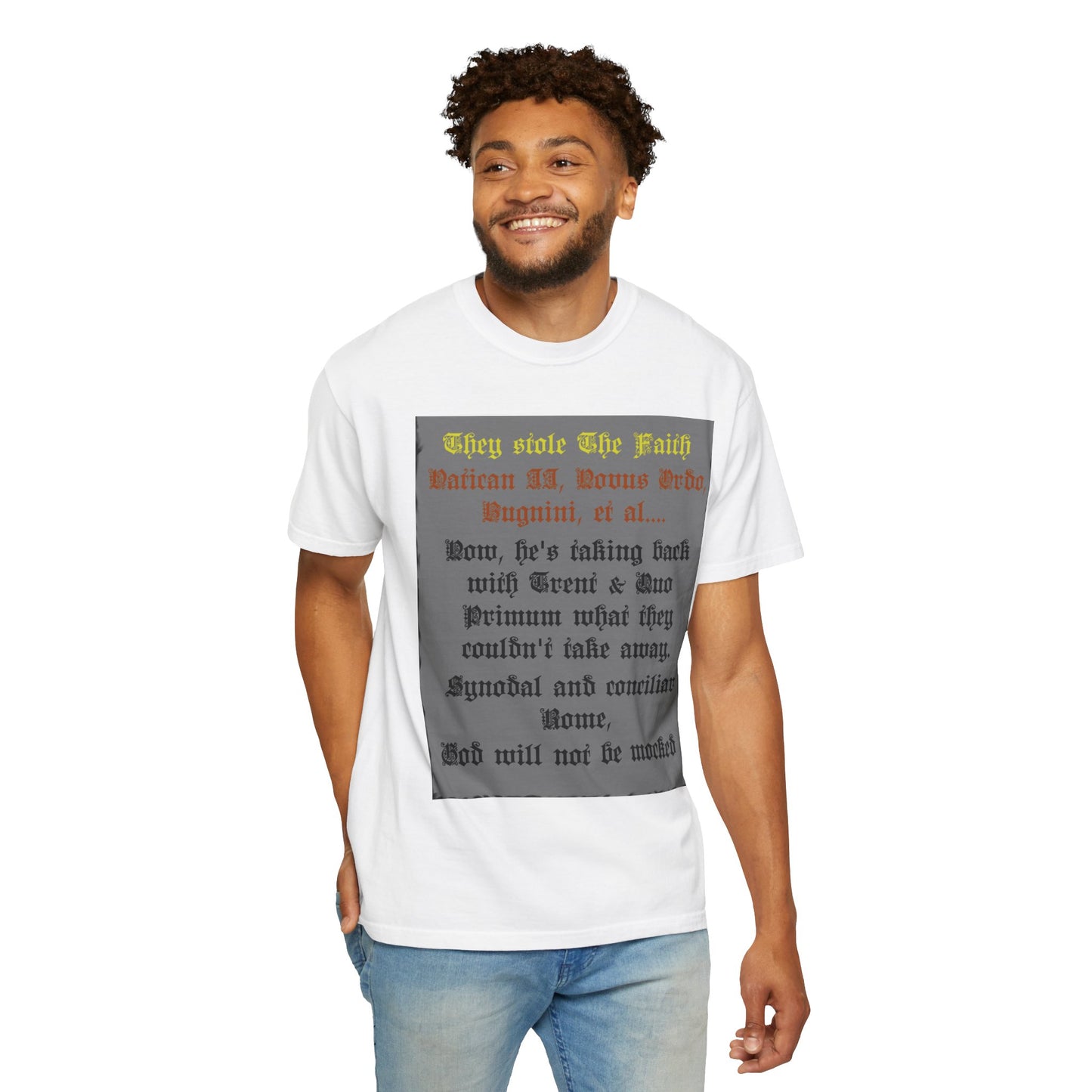 Traditional Latin T-shirt — "Taking Back Trent & Quo Primum"