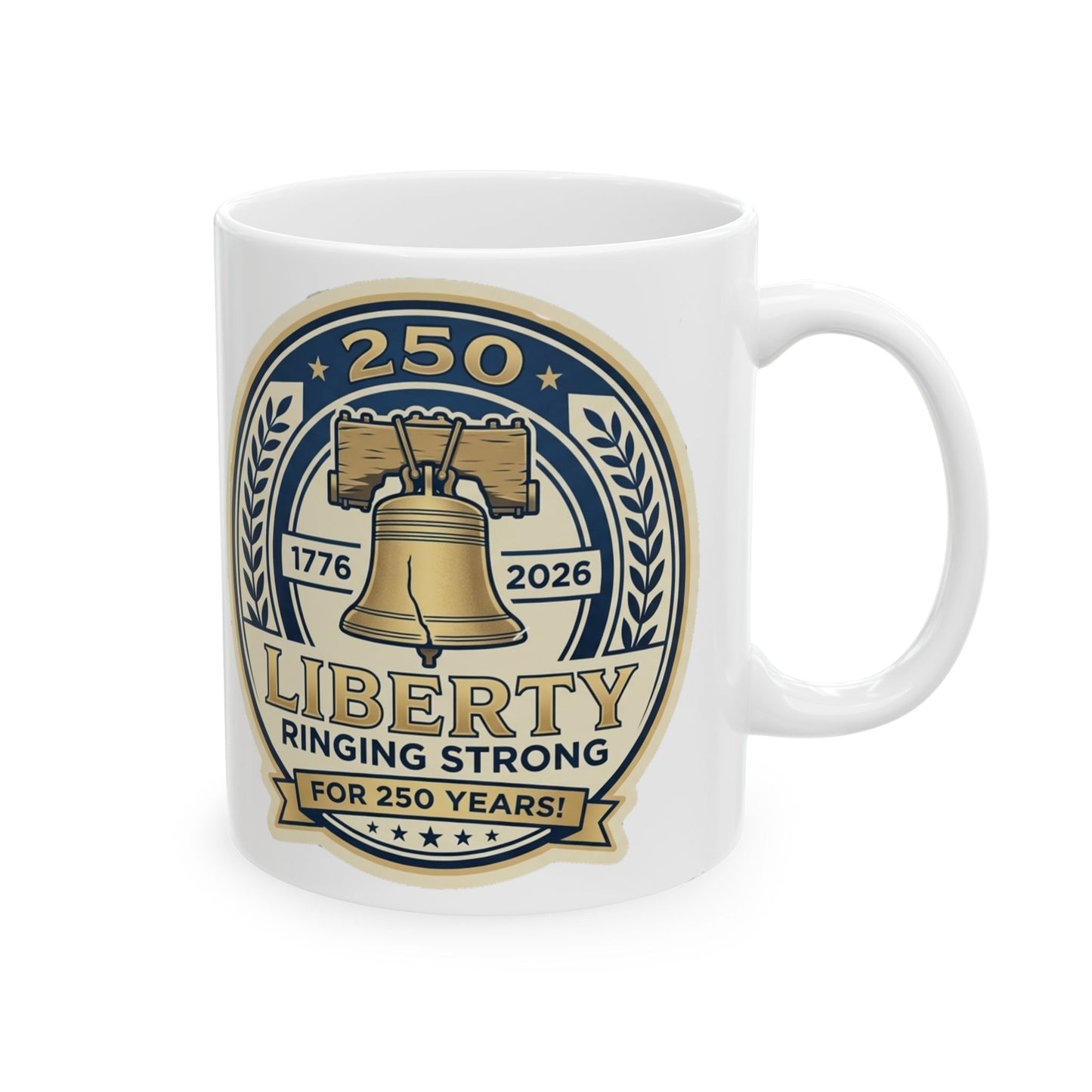 Liberty Seal Ceramic Mug – Vintage Patriotic Emblem Coffee Cup (11oz, 15oz)