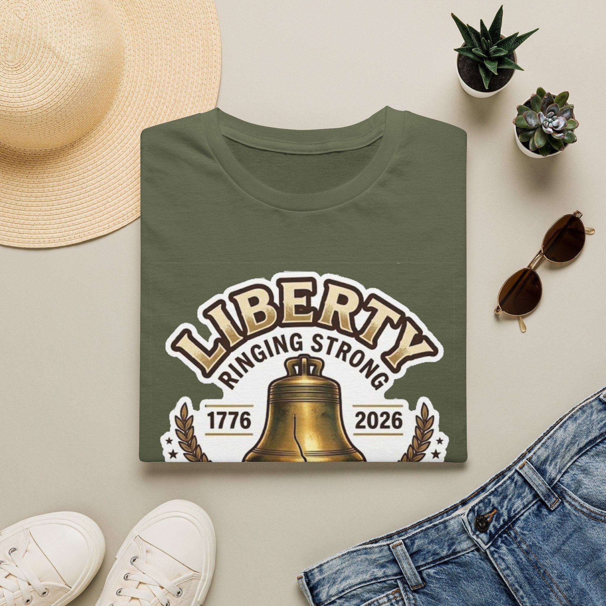 Liberty Ringing Strong 250 Years T-Shirt — USA Anniversary Tee