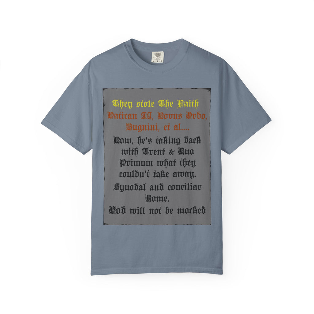 Traditional Latin T-shirt — "Taking Back Trent & Quo Primum"