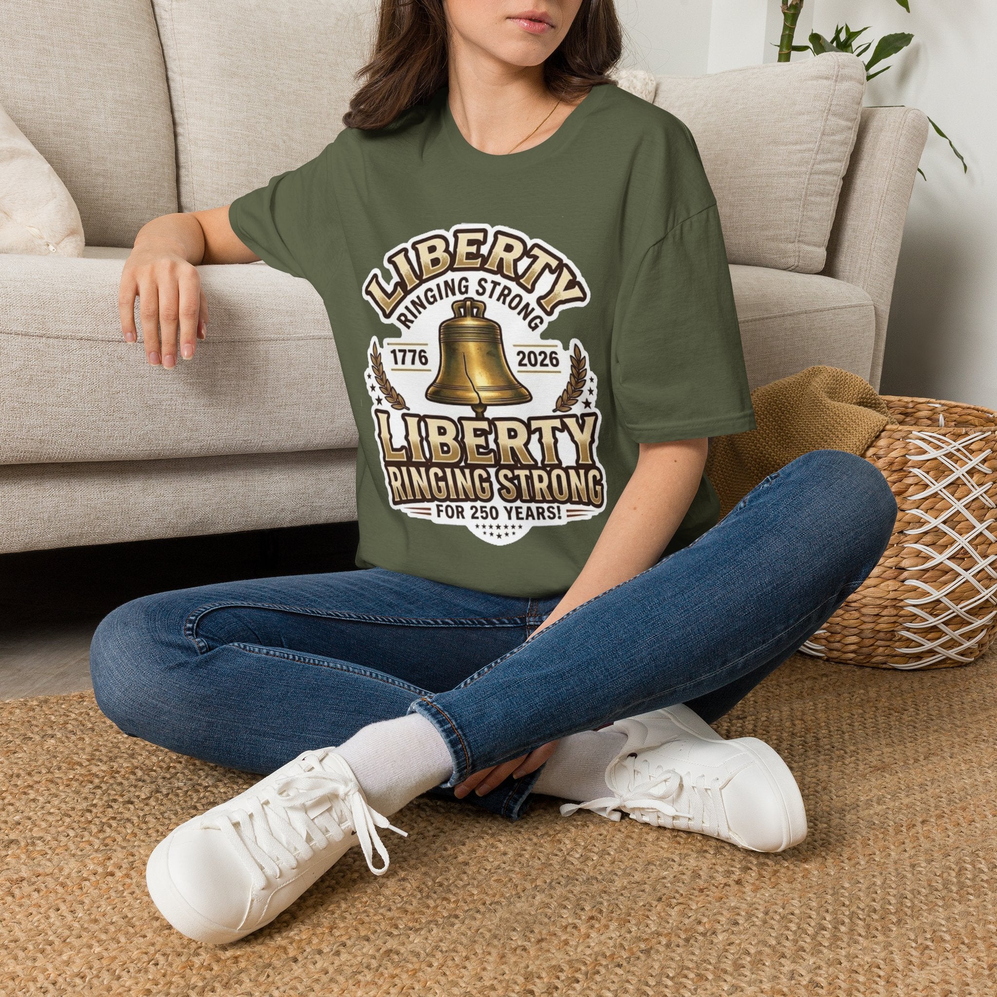 Liberty Ringing Strong 250 Years T-Shirt — USA Anniversary Tee