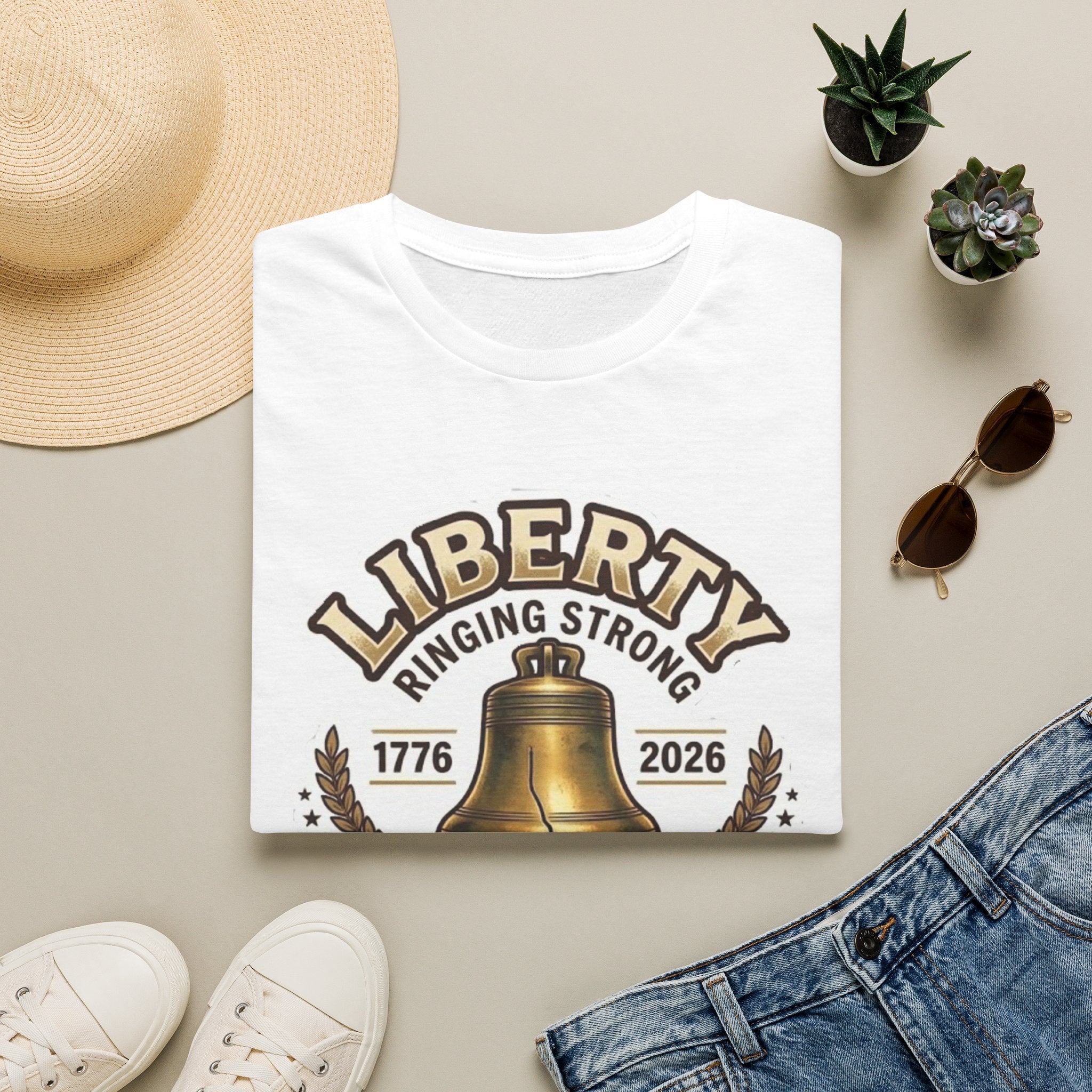Liberty Ringing Strong 250 Years T-Shirt — USA Anniversary Tee