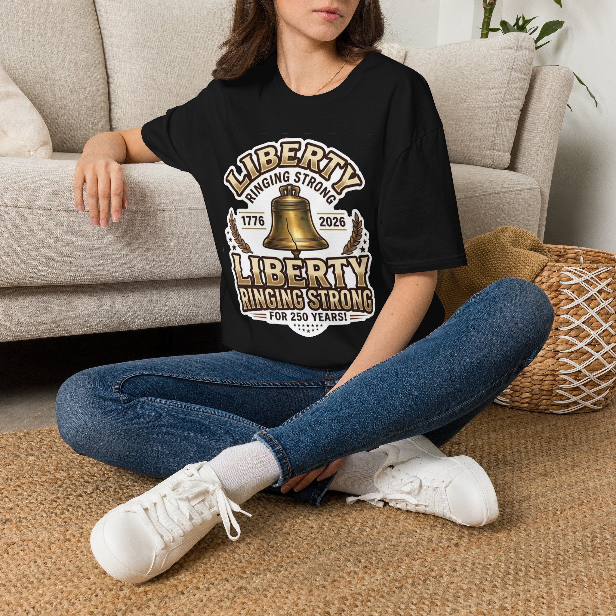Liberty Ringing Strong 250 Years T-Shirt — USA Anniversary Tee