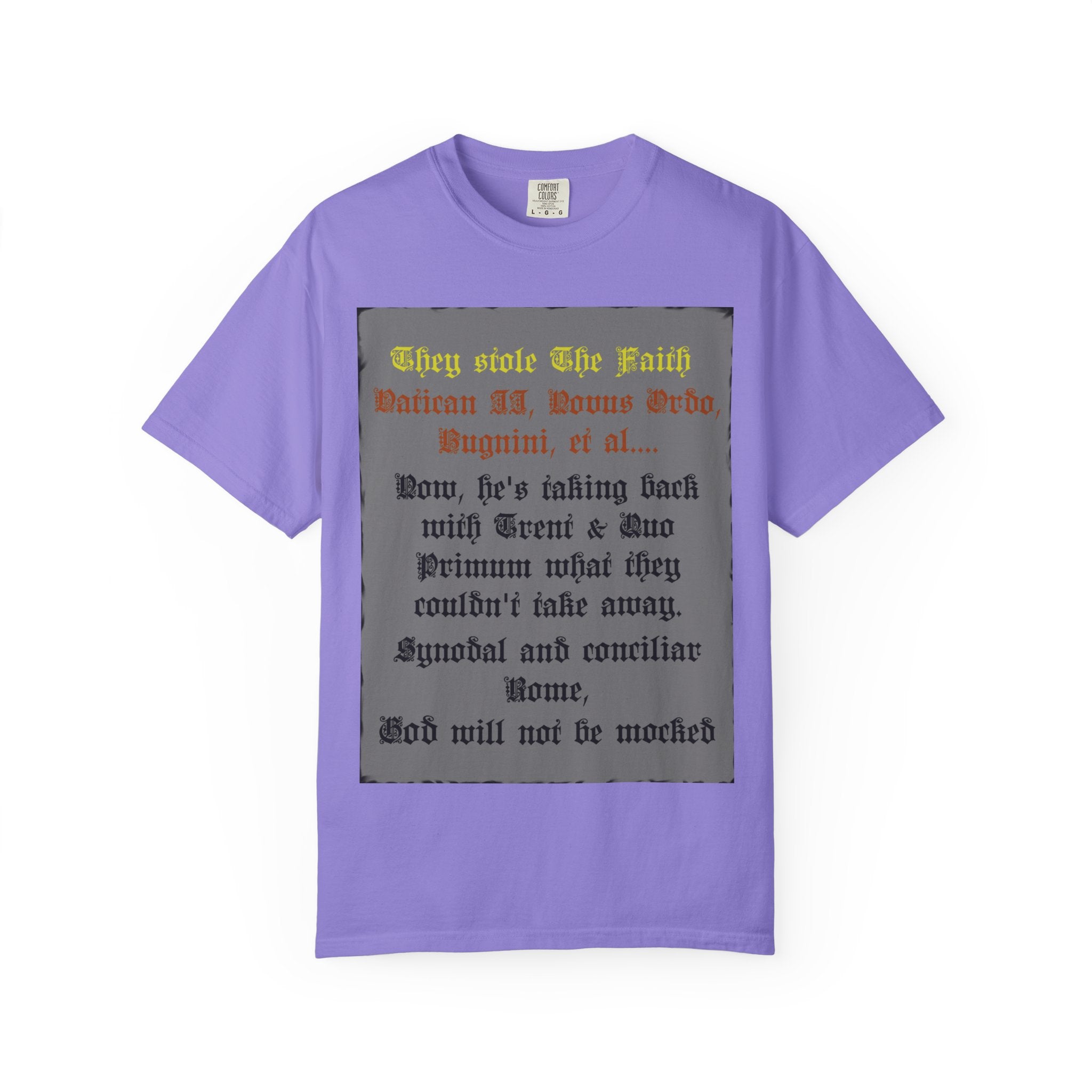 Traditional Latin T-shirt — "Taking Back Trent & Quo Primum"