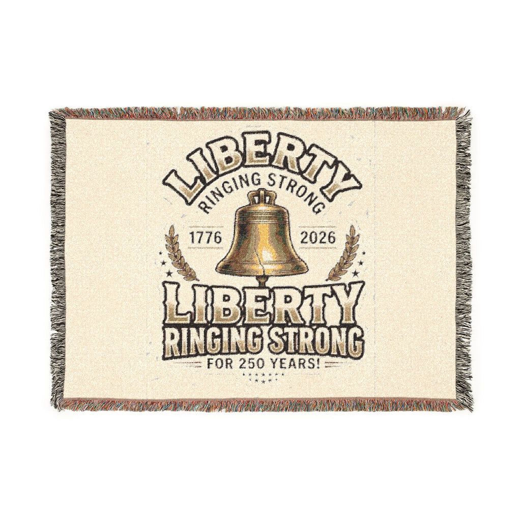 Liberty Ringing Strong Woven Blanket – Patriotic Bell Throw