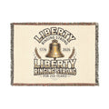 Liberty Ringing Strong Woven Blanket – Patriotic Bell Throw