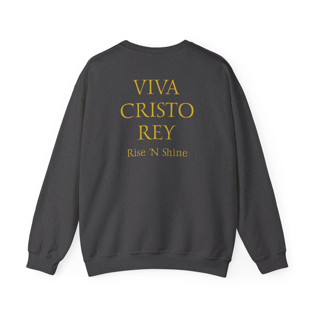 Christian Knight Crewneck Sweatshirt — 'Amen' Sunrise Prayer Battlefield Design