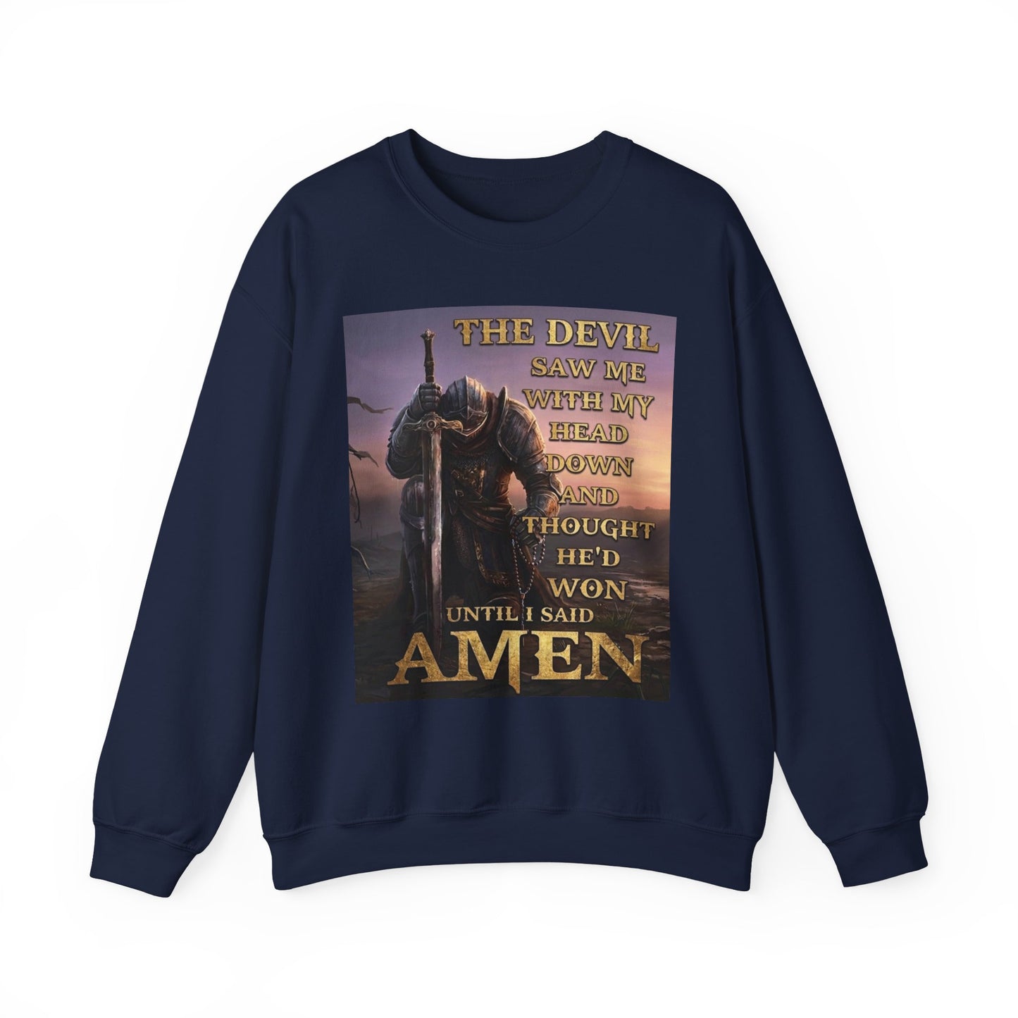 Be The Knight Crewneck Sweatshirt — Dawn Battlefield Survivor Design