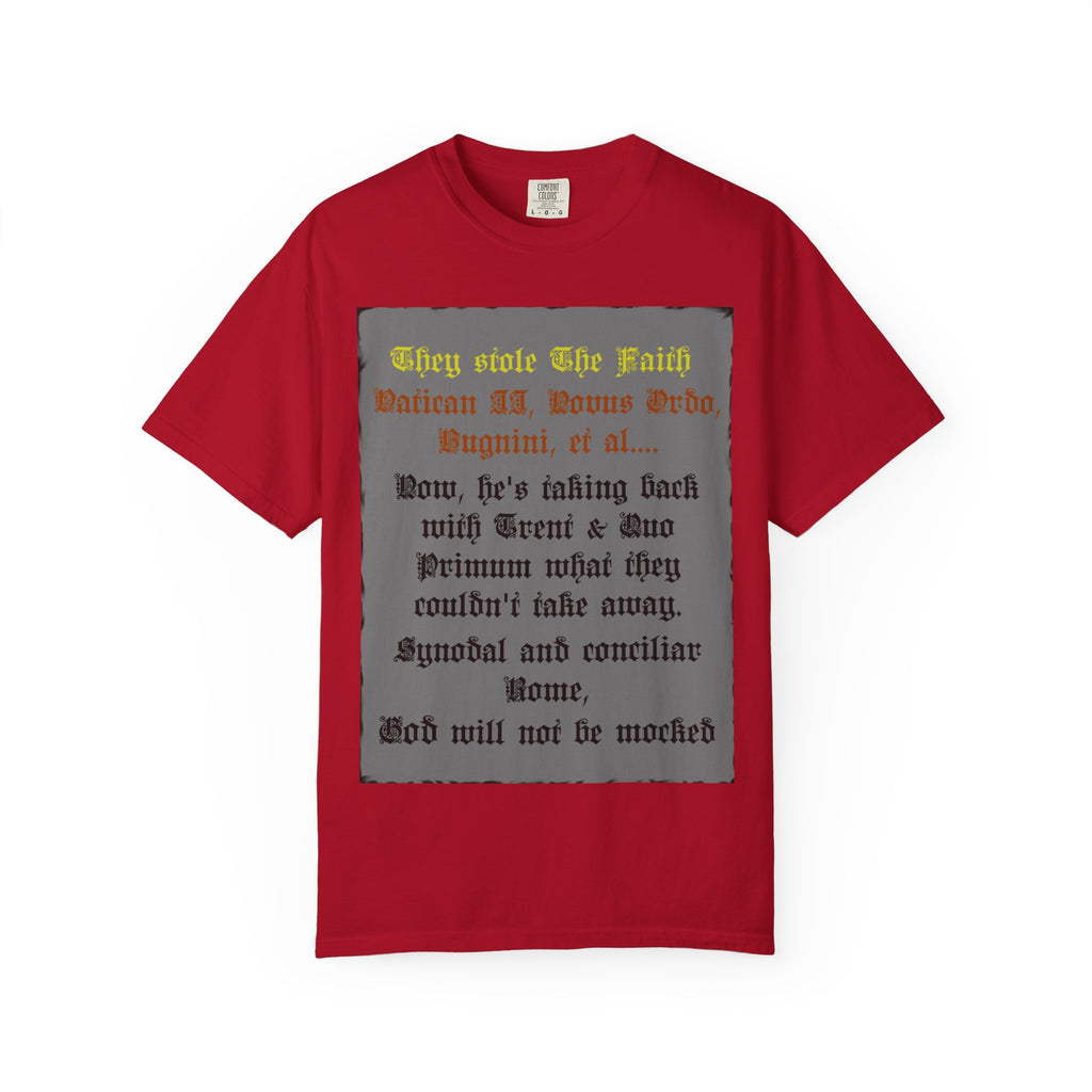 Traditional Latin T-shirt — "Taking Back Trent & Quo Primum"