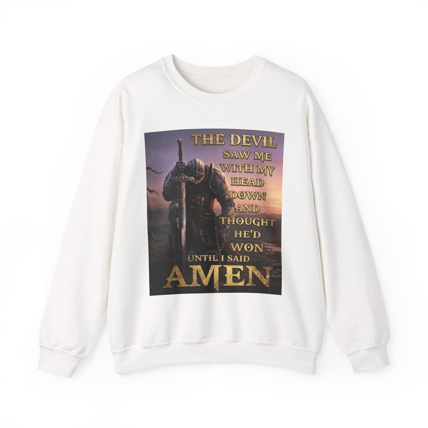 Be The Knight Crewneck Sweatshirt — Dawn Battlefield Survivor Design