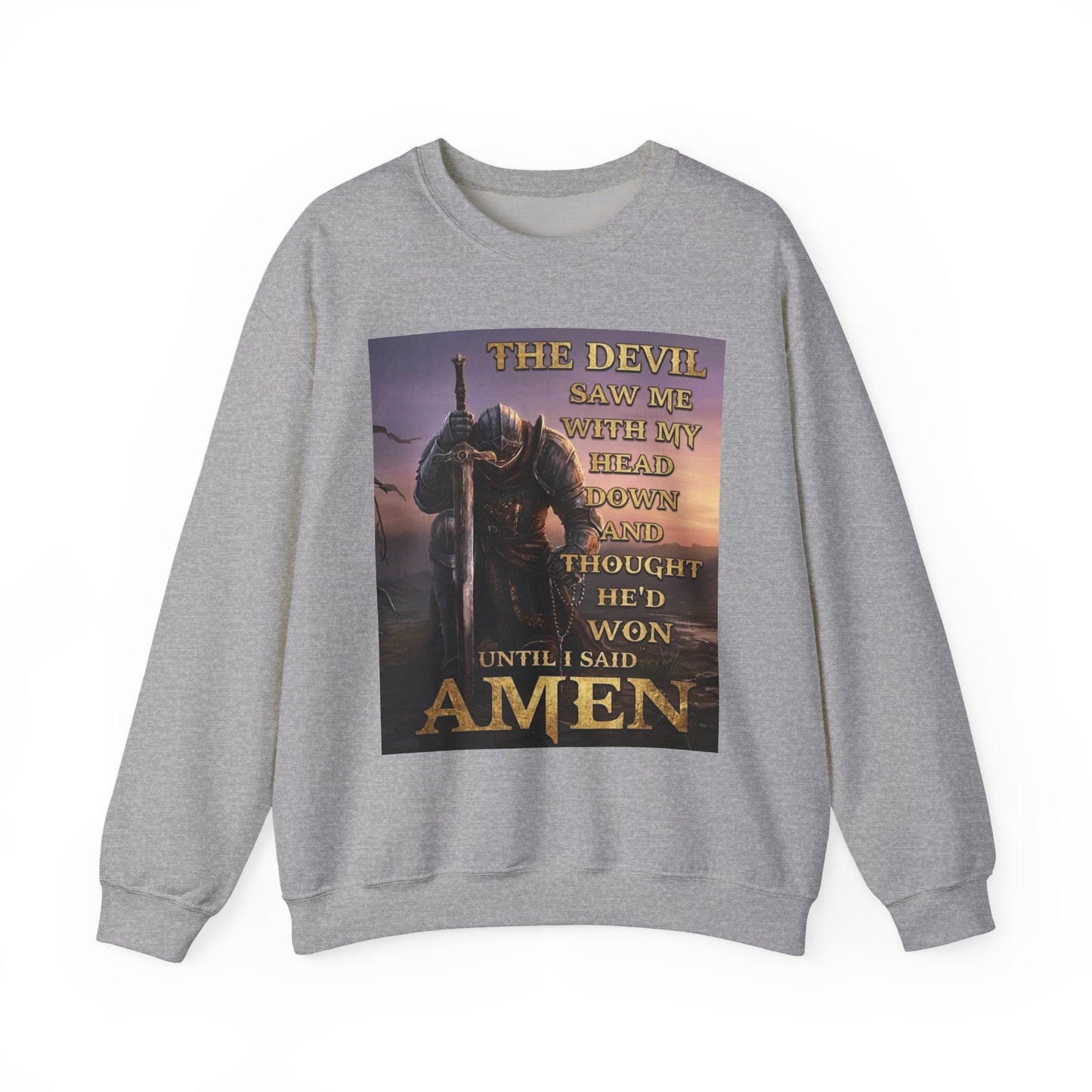 Be The Knight Crewneck Sweatshirt — Dawn Battlefield Survivor Design